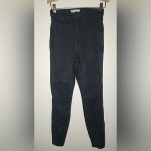 EUC Everlane Womens Size 27 The Way-High Waist Black Denim Skinny Jeans